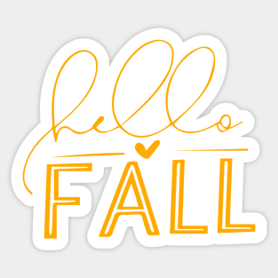 Hello Fall, Welcome Fall, Hello Pumpkin Sticker